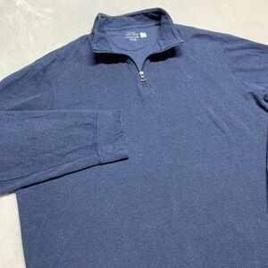 Polo Ralph Lauren Sweater Mens 2XL XXL Double Knit Jersey Quarter Zip Pull Over